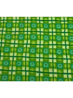 Rainbow Bright Basics Green Turquoise Hearts Cotton Fabric Kari Pearson 18x21"